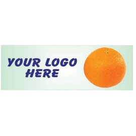 Orange Panoramic Badge/Button w/ Metal Bar Pin (1 5/8"x4 5/8") with Logo
