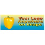 Yellow Bell Pepper Panoramic Photo Badge/Button w/ Metal Pin (1.625"x4.625") Personalized