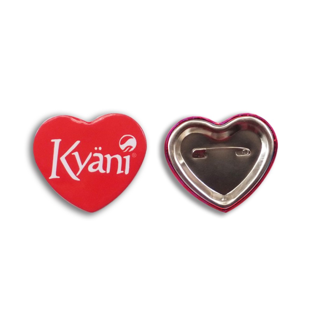 Logo Branded Heart Shaped Lapel Pins