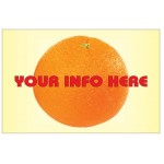 Orange Badge/Button w/ Metal Bar Pin (2"x3") with Logo