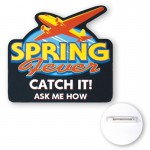 Logo Branded 10 - 10.9 Sq In Custom Shape Full Color Chipboard Button