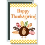 Thanksgiving - Happy Thanksgiving, Turkey - 2 X 3 Inch Rect. Button with Logo