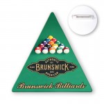 Customized 3" Button Triangle Shape Plastic Full Color Button