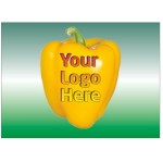Personalized Yellow Bell Pepper Rectangle Photo Badge/Button w/ Bar Pin (2.5"x3.5")