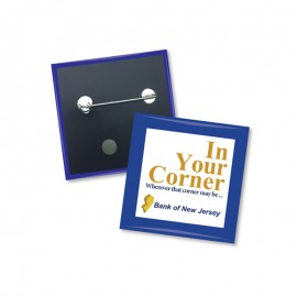 Promotional 2.5" X 2.5" Inch Square Custom Buttons