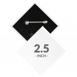 Customized 2.5 X 2.5 Inch Diamond Custom Buttons