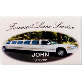 Promotional 2 1/8"x3 1/8" Full Color Custom Name Badge - 2 Post Bar Magnet  Promotional 2 1/8"x3 1/8" Full Color Custom Name Badge - 2 Post Bar Magnet