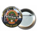 Custom Imprinted Photo Button/Badge w/ Bar Pin Hanger (12 Square Inch)