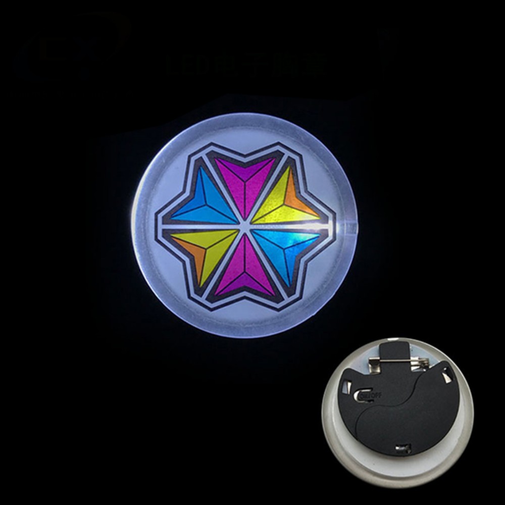 Personalized 2" Lighted Glow LED Button Pin Badge Personalized 2" Lighted Glow LED Button Pin Badge