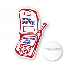 8 - 8.9 Sq. In. Custom Shape Plastic Full Color Button Badge with Logo  8 - 8.9 Sq. In. Custom Shape Plastic Full Color Button Badge with Logo