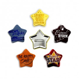 Star Shaped Buttons with Logo