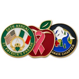 Enamel Filled Lapel Pin (up to 0.5 square inches) with Logo