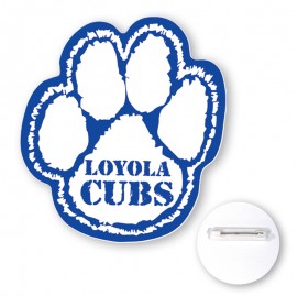 Logo Branded 15 - 15.9 Sq. In. Custom Shape Plastic Full Color Button Badge  Logo Branded 15 - 15.9 Sq. In. Custom Shape Plastic Full Color Button Badge