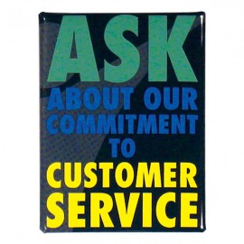 2"x1 1/2" Rectangle Full Color Button w/Safety Pin with Logo  2"x1 1/2" Rectangle Full Color Button w/Safety Pin with Logo