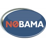 Personalized Political - Nobama - 2 3/4 X 1 3/4 Inch Oval Button