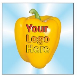 Customized Yellow Bell Pepper Photo Badges/Button w/ Metal Pin (2.5"x2.5")