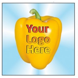 Customized Yellow Bell Pepper Photo Badges/Button w/ Metal Pin (2.5"x2.5")