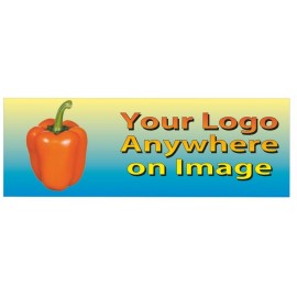 Orange Bell Pepper Panoramic Badge/Button (1 5/8"x4 5/8") with Logo