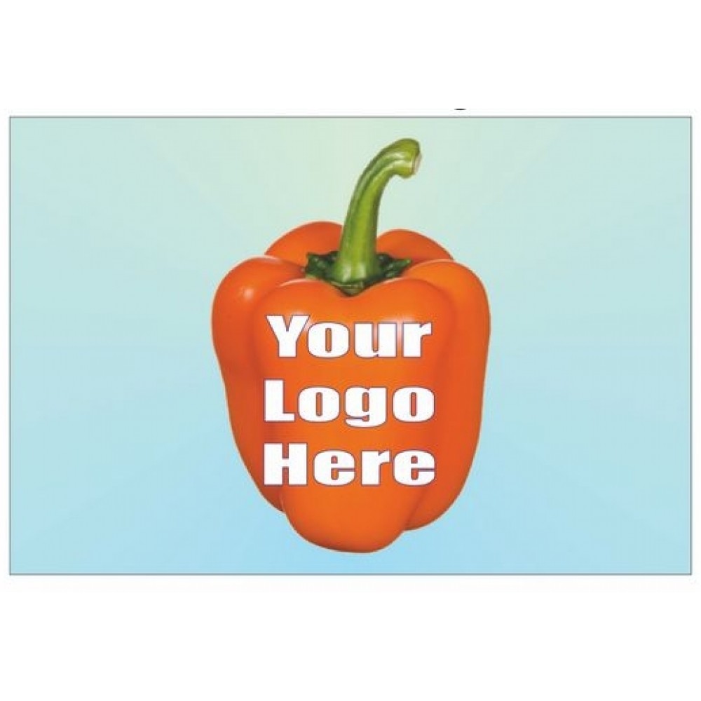Orange Bell Pepper Badge/Button (2"x3") with Logo
