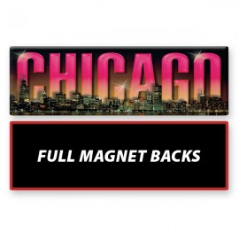 Logo Branded 1.75" X 5" Panoramic Full Color Button Style Refrigerator Magnet