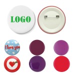 Custom Pin Button Badge w/ Plastic Back