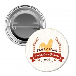 2" Full Color Pin Back Button with Logo