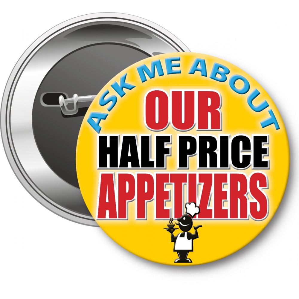 3" Custom Two-Piece Celluloid Button Logo Printed 3" Custom Two-Piece Celluloid Button Logo Printed