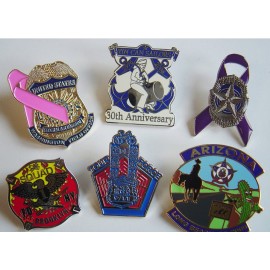 5/8" Custom Hard Enamel Cloisonne Pin with Logo  5/8" Custom Hard Enamel Cloisonne Pin with Logo