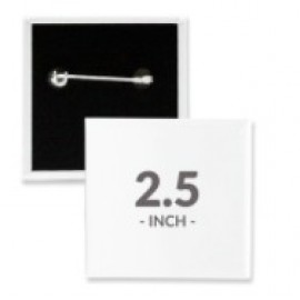 2.5 X 2.5 Inch Square Custom Buttons with Logo