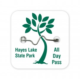 Logo Branded Beach Badges (2" Square)  Logo Branded Beach Badges (2" Square)