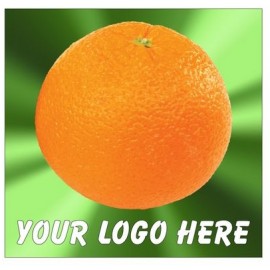 Customized Orange Square Badge/Button w/ Metal Bar Pin (2 1/2" Square)