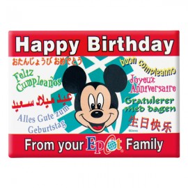 Logo Branded 1 1/2" X 2" Rectangle Full Color Button w/Safety Pin