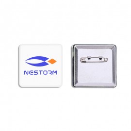 Square Button Badges with Logo