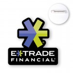 Custom 9 - 9.9 Sq. In. Custom Shape Plastic Full Color Button Badge