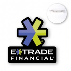Custom 9 - 9.9 Sq. In. Custom Shape Plastic Full Color Button Badge  Custom 9 - 9.9 Sq. In. Custom Shape Plastic Full Color Button Badge