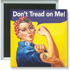 Custom Political - Don't Tread on Me - 2 Inch Square Button  Custom Political - Don