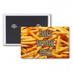 3" x 2" Inch Rectangle Custom Buttons with Logo