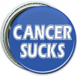 Awareness - Cancer Sucks - 1 Inch Round Button with Logo