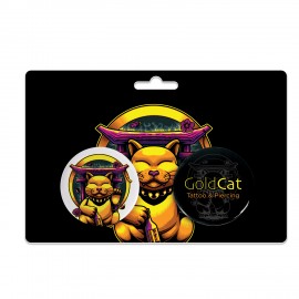 Promotional Two 1.75" Pin Back Button's on Backing Card  Promotional Two 1.75" Pin Back Button