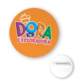 2 1/4" Round Plastic Full Color Button with Logo