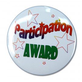 2" Stock Celluloid "Participant Award" Button with Logo