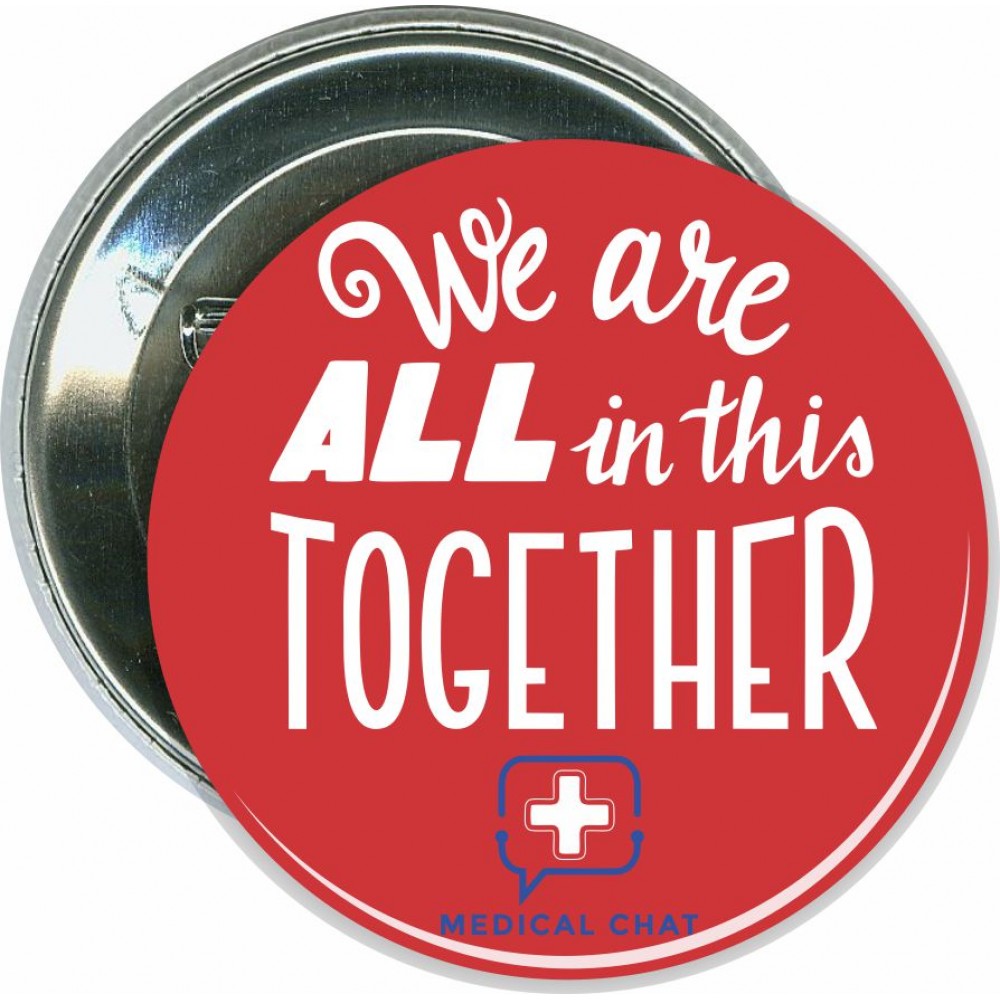 Event - In This Together, Coronavirus, COVID-19 - 2 1/4 Inch Round Button with Logo