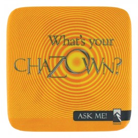 Logo Branded 2" Rounded Square Button 2-Piece w/Safety Pin  Logo Branded 2" Rounded Square Button 2-Piece w/Safety Pin