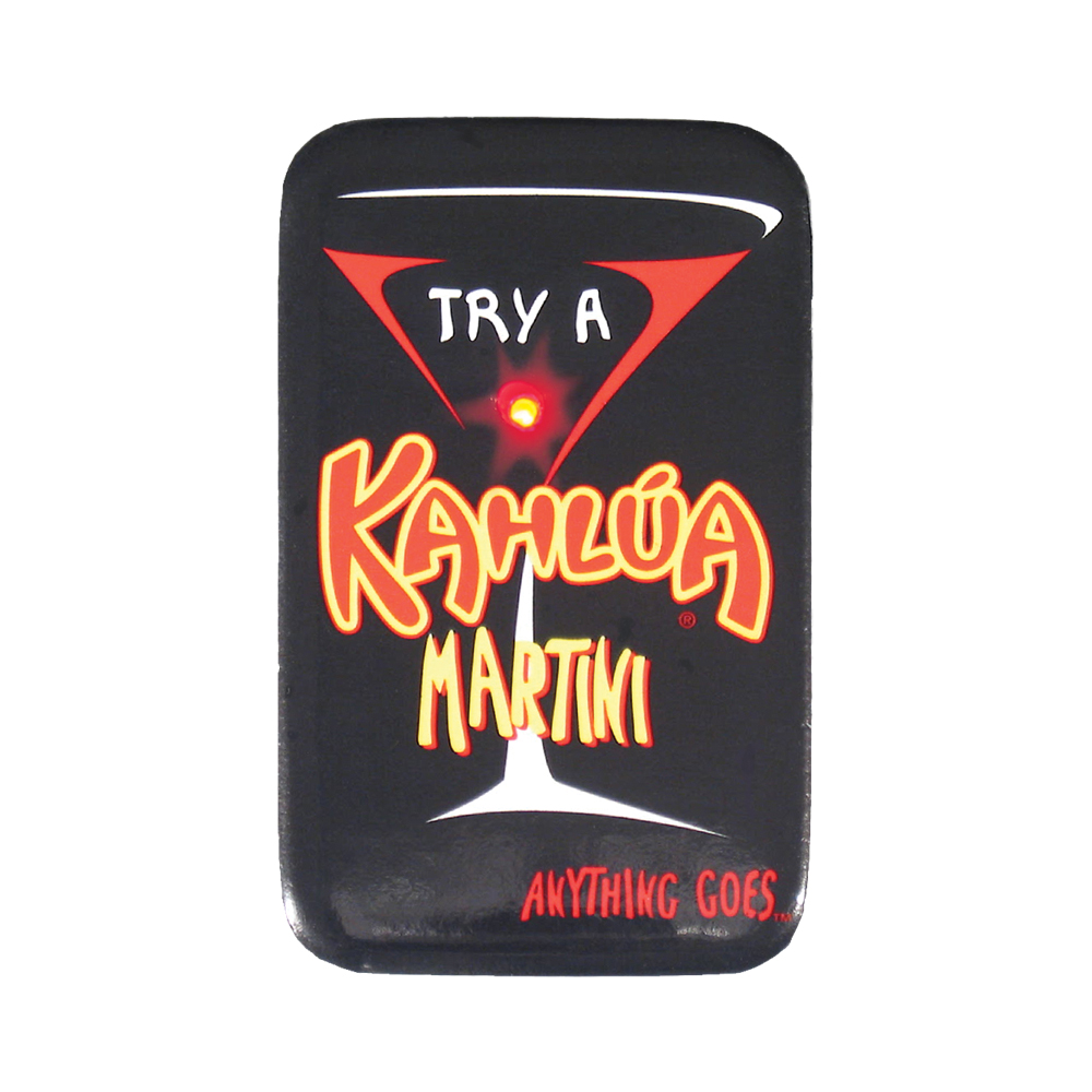 Logo Printed 1.75" X 2.75" Full Color Flashing Blinking Button Logo Printed 1.75" X 2.75" Full Color Flashing Blinking Button