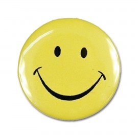 2" Stock Celluloid "Smiley Face" Button with Logo