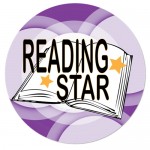 1" Stock Celluloid "Reading Star" Button Logo Printed