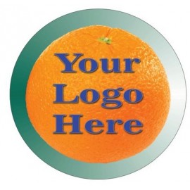 Personalized Orange Round Badge/Button w/ Metal Bar Pin (2 1/2" Diameter)