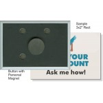 Custom Buttons - 3X2 Inch Rectangle, Personal Magnet Personalized