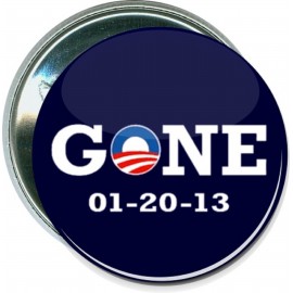 Custom Political - Obama, Gone, January 20 2013 - 2 1/4 Inch Round Button  Custom Political - Obama, Gone, January 20 2013 - 2 1/4 Inch Round Button