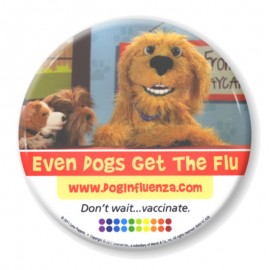 4" Round 2-Piece Button Full Color with Logo